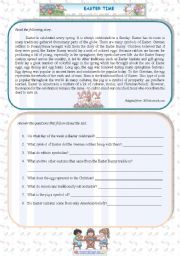 English Worksheet: Easter time