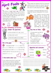 English Worksheet: April Fools