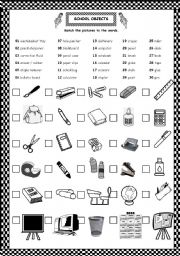 CLSSROOM & SCHOOL OBJECTS