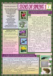 English Worksheet: Signs of Spring