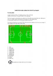 English Worksheet: World Cup - useful information