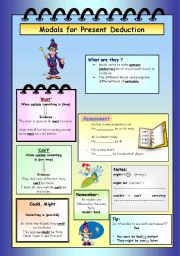 English Worksheet: Modals for present Deduction