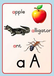 English Worksheet: Alphabet Freeze A-D - Set 1