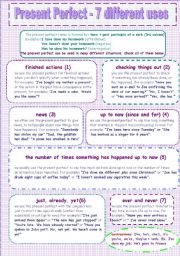 English Worksheet: present perfect revision