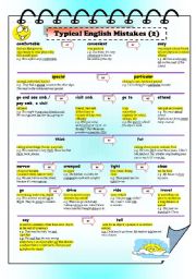 English Worksheet: Typical English Mistakes (2)