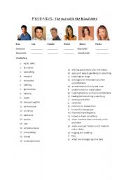 English Worksheet: Friends episode season 9 The one with the blind date