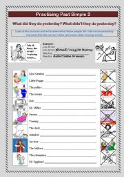 English Worksheet: Practising past simple 2