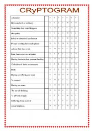 English Worksheet: Cryptogram