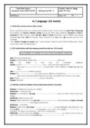 English Worksheet: ordinary test