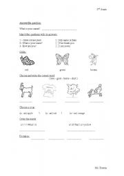 English Worksheet: quiz