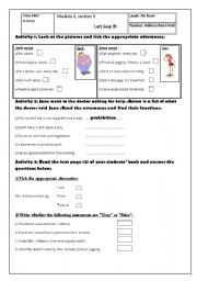 English Worksheet: lets keep fit