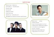 English Worksheet: my favourite singer