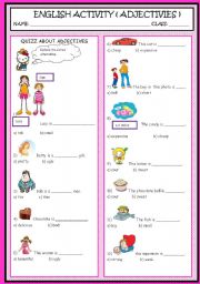 English Worksheet: ADJECTIVES