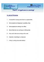 English Worksheet: a typhoon is coming 1