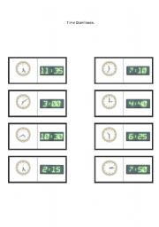 English worksheet: time dominoes.