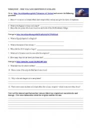 English Worksheet: webquest icelandic volcano