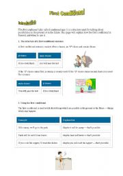 English Worksheet: First conditionnals