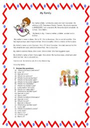 English Worksheet: Reading Comprehension Bob