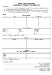English Worksheet: Speak about your likes and dislikes (CEFRL items/for French students)