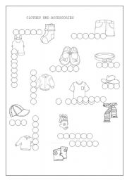 English Worksheet: COTHES AND ACCESSORIES