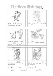 English Worksheet: The Three Little Pigs (II): Reading