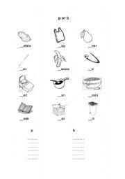 English worksheet: P or B