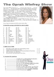 English Worksheet: The Oprah Winfrey Show