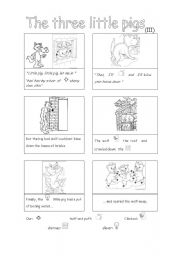 English Worksheet: The Three Little Pigs (III) Reading