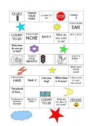 English Worksheet: board game