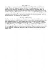 English Worksheet: Edmund Spencer