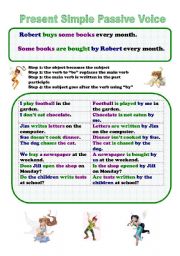 English Worksheet: PASSIVE VOICE PRESENT SIMPLE