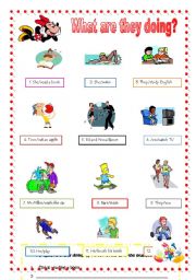 English Worksheet: Present Continuous