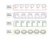 English Worksheet: Count and Color