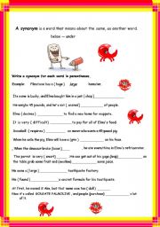 SYNONYMS - ANTONYMS 2 pages with key