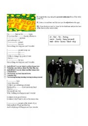 English Worksheet: Fools Garden - Lemon Tree (Present continuous + adjectives)