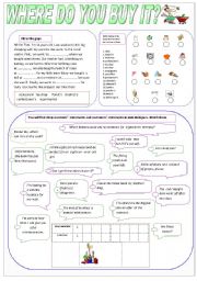 English Worksheet: where do you buy it?