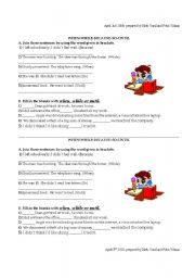 English Worksheet: WHEN-WHILE-BECAUSE-SO-UNTIL