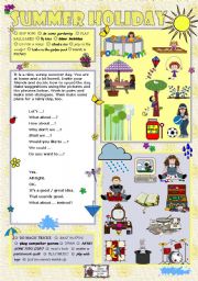 English Worksheet: SUMMER HOLIDAY