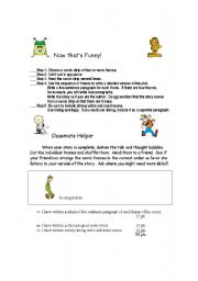 English worksheet: Now Thats Funny- comic strip