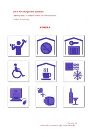 English Worksheet: symbols
