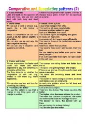 Comparative and Superlative patterns part 2 (grammar guide)