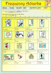 English Worksheet: frequency adverbs