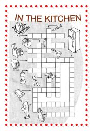 English Worksheet: In the kitchen