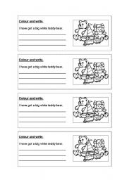 English Worksheet: TOYS  - COLOURS - I HAVE GOT