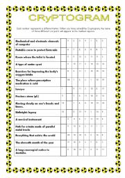 English Worksheet: Cryptogram