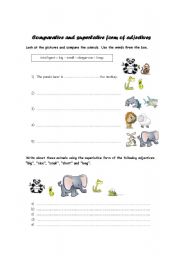 comparative and superlative form of adjectives