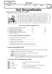 English Worksheet: exam