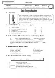 English Worksheet: quiz