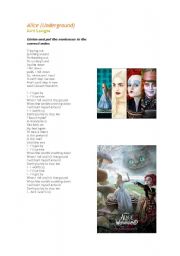 English Worksheet: Alice - Avril 