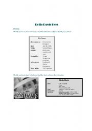 English worksheet: Bette Davis Eyes